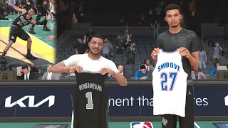 NBA 2K25 My Career  Wemby Jersey Swap [upl. by Nyltiac]