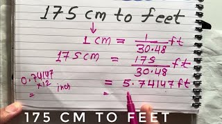 175 cm to feet In Hindi [upl. by Nedroj]