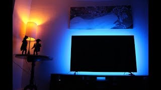 How to install LED light strips behind TV USB LED STRIP FOR TV [upl. by Rossing]