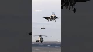 F35s simulate strike missions from flagship HMS Queen Elizabeth [upl. by Nosle816]