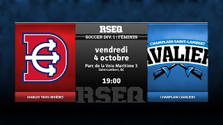 RSEQ D1 Soccer Féminin ⚽ TroisRivières  ChStLambert 20241004 [upl. by Berard]