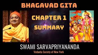 1 Bhagavad Gita  Chapter 1 Summary  Swami Sarvapriyananda [upl. by Maxantia]