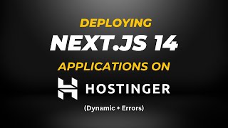 Ultimate Guide Deploying Nextjs 14 Applications on cPanel amp hPanel 202324 [upl. by Pellikka520]