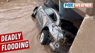 Deadly New Mexico Flooding Destroys Cars Damages Homes [upl. by Dworman309]