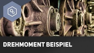 Das Drehmoment Beispiel Schräge Kraft  Technische Mechanik Grundlagen 6 [upl. by Corette]