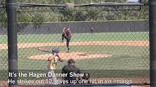 Hagen Danner strikes out 10 with dazzling curveball [upl. by Kalil420]