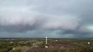 Ominous Shelf Cloud Moves Over North Texas Amid Severe Storm Warnings [upl. by Yllus]