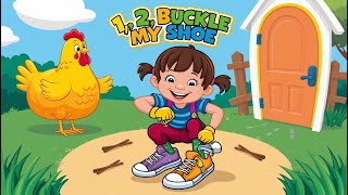 One Two Buckle My Shoe  Fun amp Educational Nursery Rhyme for Kids [upl. by Leblanc]