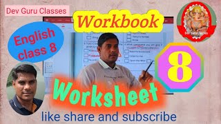 worksheet8englishworksheet8workbookenglishworkbooksolutionenglishworkbookclass8 [upl. by Enneire]