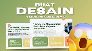 Tutorial Cara Membuat Desain Slide Menarik Media Pembelajaran PowerPoint  Slide Penjelasan [upl. by Janaya]