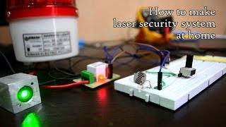 LASER based Security System with Alarm using Arduino amp KY008 [upl. by Iniffit]