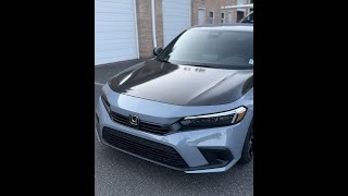 Carbon Fiber Hood Wrap  2023 Honda Civic [upl. by Shanahan357]