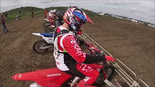 alfie bracey 1st race on the 125 grittenham mx track15924 rngwood mx club gopro youth [upl. by Langham]