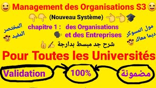 Management des Organisations S3  Cours Résumé MixChapitre 1 Pour Toutes les Universités au Maroc [upl. by Attenaj]