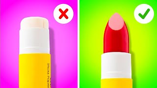 THE BEST BEAUTY HACKS AND DIY GIRLY IDEAS  Cool Sneaking Makeup Tricks For Girls By 123 GO Like [upl. by Ahsinroc]