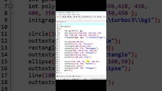 C Graphics Program Multiple Shapes [upl. by Firooc]