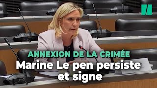 Marine Le Pen nie toujours toute annexion illégale de la Crimée par la Russie [upl. by Corabelle]