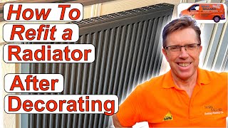 How to Refit a Radiator After Decorating or Plastering Tips and Tricks so You Dont Get Any Leaks [upl. by Arvid]