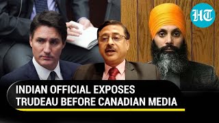 Justin Trudeau Exposed Before Canadian Media Indian Envoy Says No Proof On Nijjar Death Given Yet [upl. by Darrelle441]