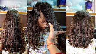 Baby Girl Haircut  Long To Short Haircut  Easy Haircut Tutorial fot Girl  Mitalimakeover [upl. by Daraj291]