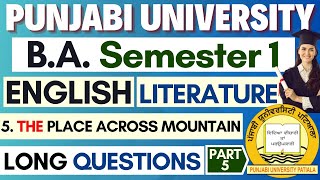 BA Sem 1 English Literature Ch5 The Place Across the Mountain Short Questions BA Online ClassesP5 [upl. by Balkin]