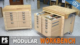 Modular Workbench amp Mobile Tool Stand Ep3 [upl. by Nosnehpets]