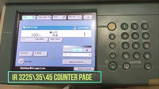 How To Take Canon IR 32253545 Counter Page  canon ir3225 Reading sheet [upl. by Zul]