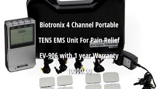 Biotronix 4 Channel Portable TENS EMS Unit For Pain Relief EV906 with 12252020 1547 [upl. by Eelana]