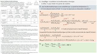 1èreSPE Exercice  synthèse de lacide barbiturique [upl. by Euqnimod10]