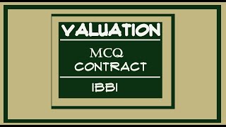 MCQ for General Law IBBI Valuation Land amp BuildingPlant amp Machinery MCQ for Contract LawMCQ IBBI [upl. by Sikes746]