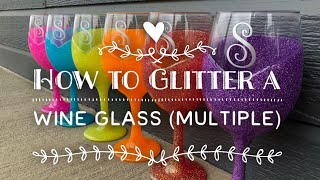 DIY How to glitter a wine glass [upl. by Paxton]