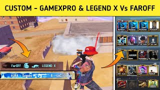 🔥GAMEXPRO AND LEGEND TEAM X VS FAROFF TEAM YOUTUBERS CUSTOM  😱MOST INTENCE FIGHT EVER  FAROFF BGMI [upl. by Epp]