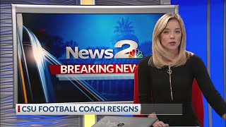 CSU football coach resigns [upl. by Aihsotal]