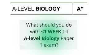 Run up to Alevel BIOLOGY PAPER 1 exam  what to do 2024 [upl. by Lilahk]