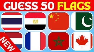 Can You Guess the 50 Flag 🌍🚩 Test Your World Flag Knowledge [upl. by Sadnak455]