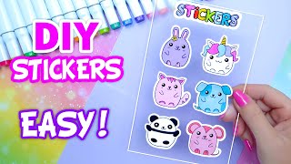 How to Make Stickers DIY Stickers  Handmade Stickers  Homemade Stickers [upl. by Cram]