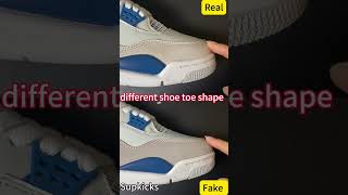 Real vs Fake Jordan 4 Retro Military Blue 2024 reviewshorts [upl. by Llertnahs]