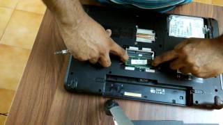 how to remove ram of toshiba satellite c660 laptop [upl. by Hploda679]