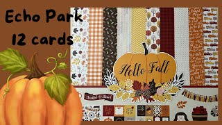 Echo Park 12 Cards  Hello Fall 🍂 [upl. by Sommer]