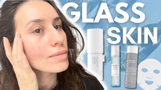 Comment avoir leffet glass skin  peau lisse rebondie hydratée et lumineuse [upl. by Ranit]