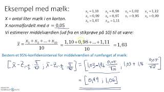 konfidensinterval for middelværdien i normalfordelingen [upl. by Einoj]