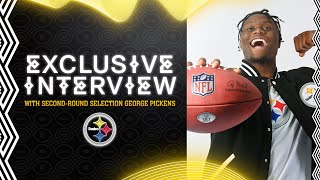 2022 NFL Draft Exclusive Interview with George Pickens  Pittsburgh Steelers [upl. by Naimaj434]