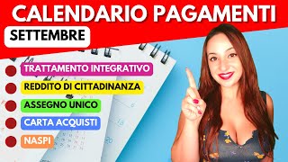 PAGAMENTI SETTEMBRE 2023 📢CARTA ACQUISTI 💰 RDC💳NASPI 🗓️ ASSEGNO UNICO 👨‍👩‍👦EX BONUS RENZI 💲 [upl. by Roban354]