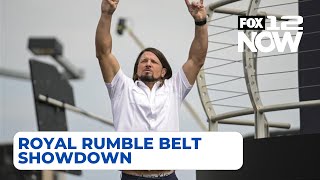 A battle for a belt at WWEs Royal Rumble [upl. by Eniawtna]