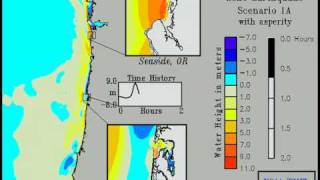 Tsunami animation Oregon coast [upl. by Sibley]