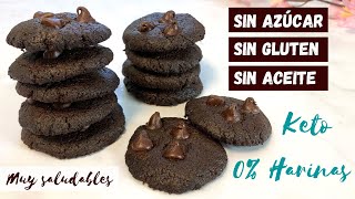 GALLETAS DE CHOCOLATE KETO  Sin Harinas Sin Azúcar Sin Gluten ¡Saludables fáciles y rápidas [upl. by Archy]