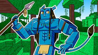 I Survived 1000 DAYS as an AVATAR in HARDCORE Minecraft  Blue Minecraft Mobs Compilation [upl. by Simonne]