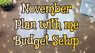 November Plan with me 🍂 Budget Setup🍁 [upl. by Eiduam]