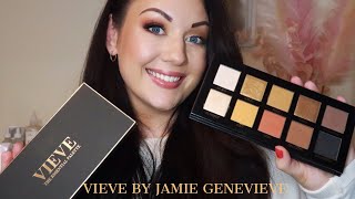 VIEVE BY JAMIE GENEVIEVE  THE ESSENTIAL EYESHADOW PALETTE  REVIEW amp MAKEUP TUTORIAL [upl. by Faina]