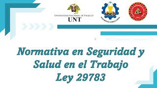 ACTUALIZACIÓN DE LA NORMATIVA EN SEGURIDAD Y SALUD EN EL TRABAJO  LEY 29783 [upl. by Meryl304]